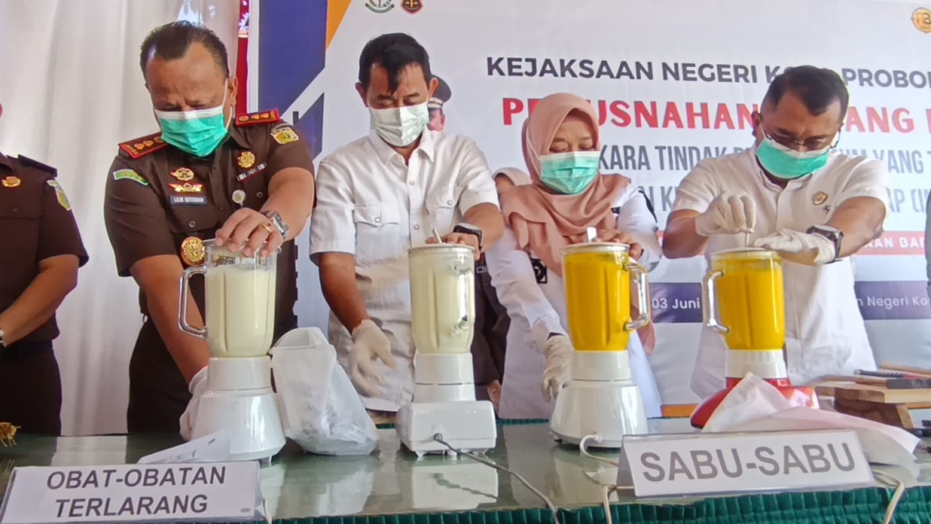 Kasus Narkotika Mendominasi di Kota Probolinggo, 373 Gram Sabu Dimusnahkan