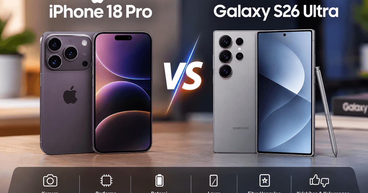 iPhone 18 Pro vs Samsung Galaxy S26 Ultra: Kenali Pembanding Kelebihan dan Kekurangannya Sebelum Dibeli!