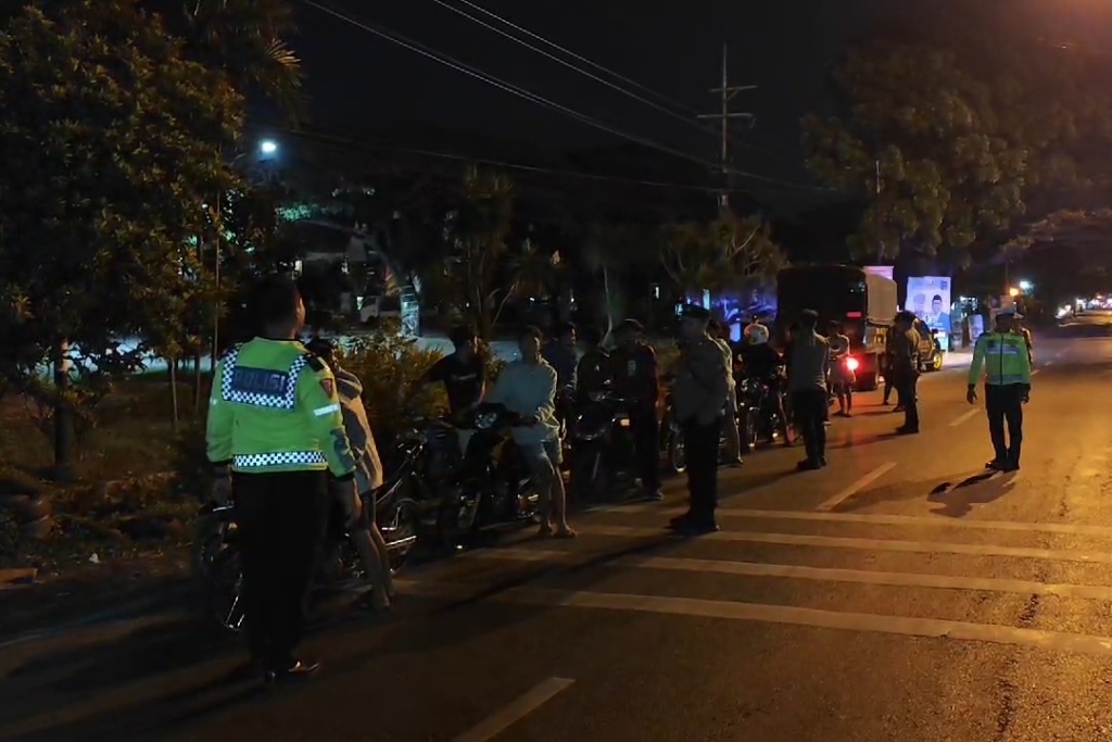 Puluhan Motor Terjaring Razia Operasi Zebra Semeru di Pandaan Pasuruan
